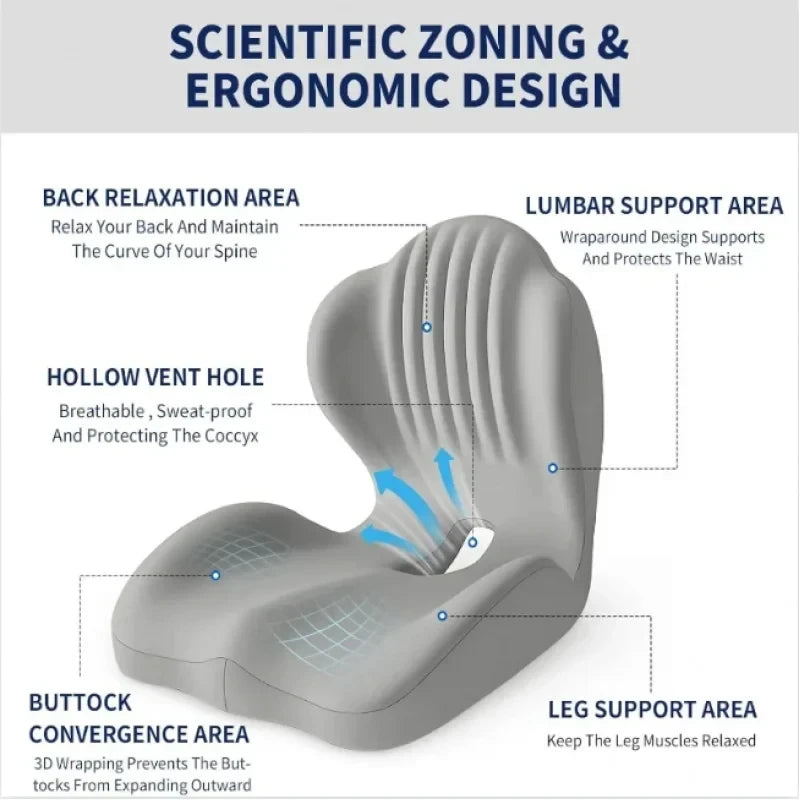 Ergonomic Memory Foam Seat Cushion