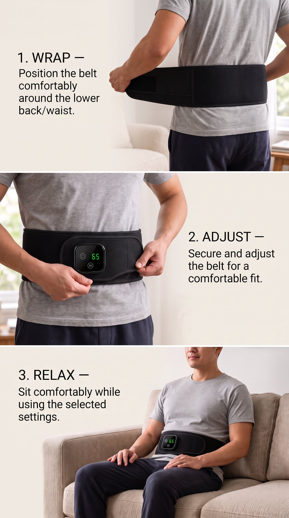 SpineRevive Heated Massage Waist Belt
