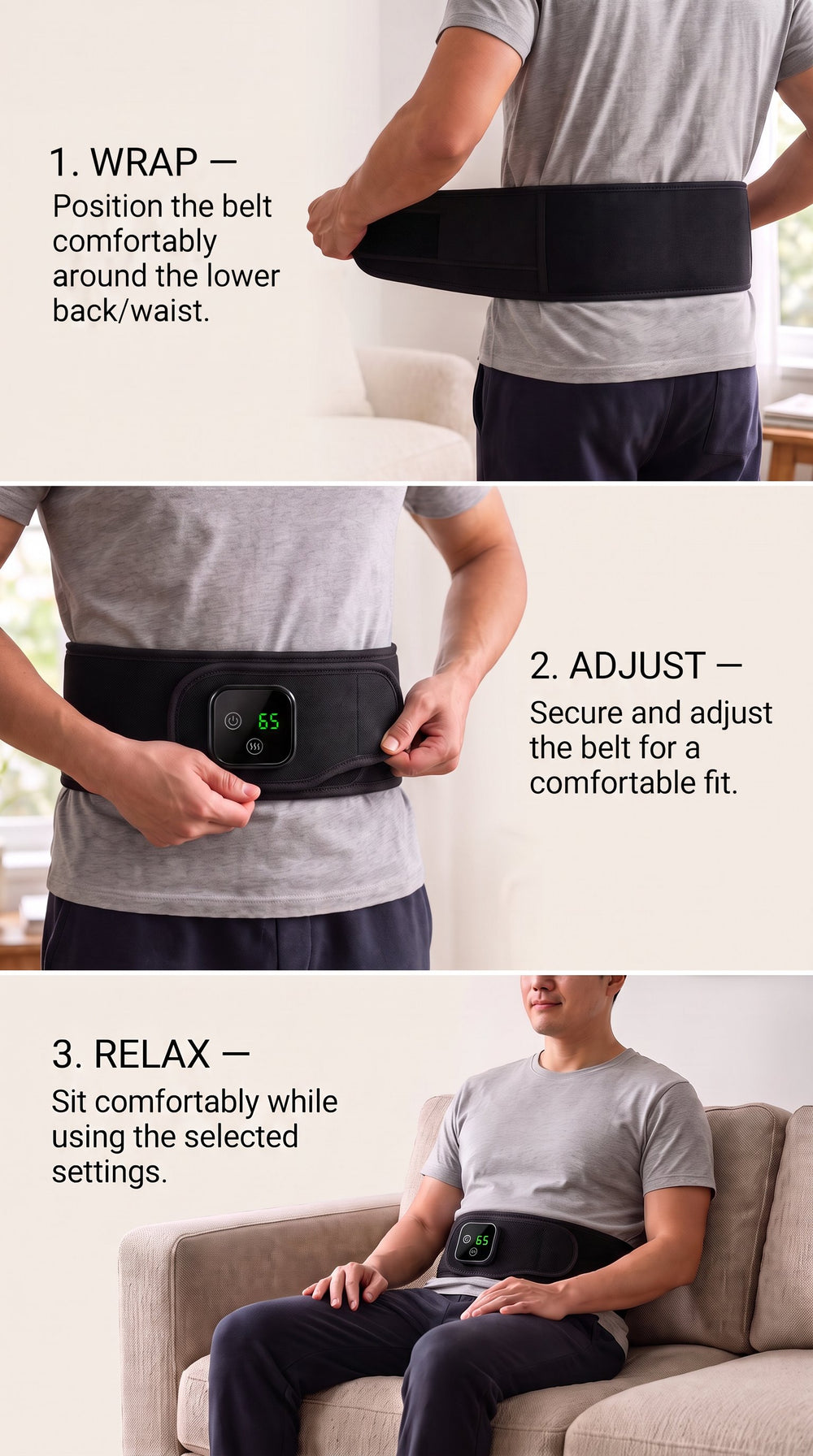 SpineRevive Heated Massage Waist Belt